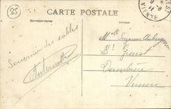 Sande olonne CPA der Promenade hat Esel im Bohrgerat der Kiefern von Rudelliere (Folkloreesels-Eselmaultier)