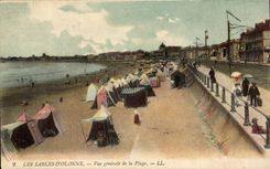 CPA Sande der olonne Ansicht des Strandes