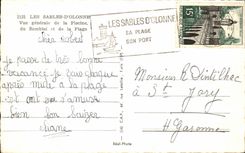 CPSM Sande der olonne Ansicht des Swimmingpools vom Damm und von Strand