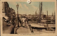 CPA Sande von olonne das Port (Boote)