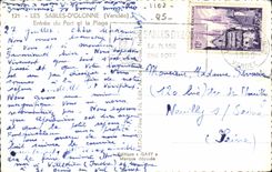 CPSM Sande des olonne Eingangs des Hafens und des Strandes