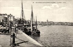 CPA Sande von olonne das Port (Boote der Sunde)