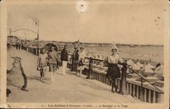 CPA Sande von olonne der Damm und der Strand