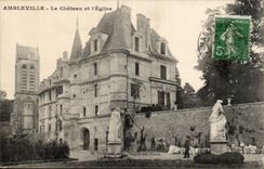 Ambleville CPA the castle and the church