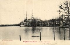 Enghien les Bains CPA the lake and the casino