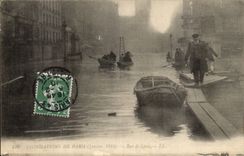 Believed of the Seine Paris CPA Floods Street of Lyon