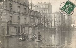 Believed of the Seine Paris CPA Floods Clichy Removal of the inhabitants National Street