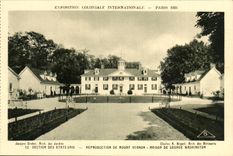 EXposition coloniale internationale Paris 1931 Section des Etats Unis Reproduction de Mount Vernon Washington