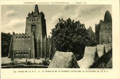 EXposition coloniale internationale Paris 1931 Le palais vu de la terrasse superieure du restaurant de l'aOF