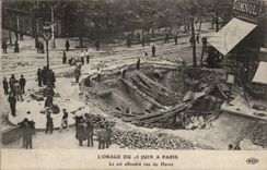 CPA the storm of June 15th has Paris PLe ground breaks down street of Le Havre