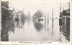 Paris CPA Floods January 1910 Quay of the rapee