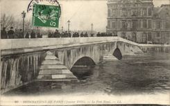 Paris - 16 - La Grande Crue de la Seine Janvier 1910 - Le Pont Royal - CPA 