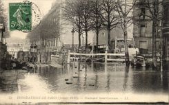 Paris - 6 - the Great Rising of the Seine January 1910 - Boulevard Saint Germain - CPA