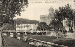 Perpignan CPA Le CAstillet la Basse et le pont