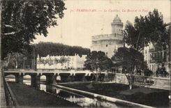 Perpignan CPA Le Castillet la basset et le pont