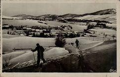 Mount Louis CPA Tracks of snow around Louis Mount