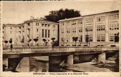 Perpignan CPA Palais consulaire et la nouvelle Poste