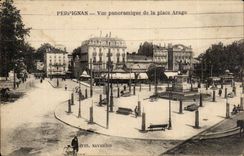 Perpignan - Vue Panoramique de la place Arago - CPA 