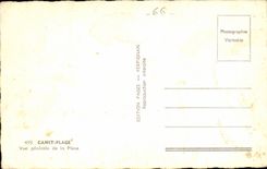 Carnet Plage - Vue sur la Place - CPA