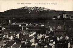 Perpignan - Vue Generale et le Canigou - CPA 