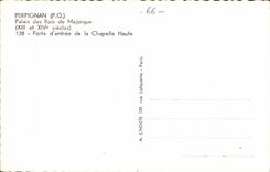 Perpignan - Palais des Rois de Majorque XIII et XIV - Porte d'entree de la Chapelle Haute - CPA