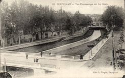 Perpignan - Vue Panoramique sur les Quais CPA 