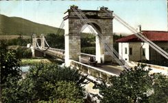 Boulou - the Suspended bridge - CPA