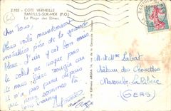 Banyuls on Sea - the Beach of Elmes - fold - CPA