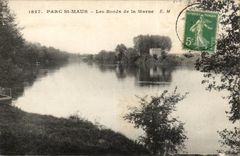 Park Saint MAur CPA edges of the Marne