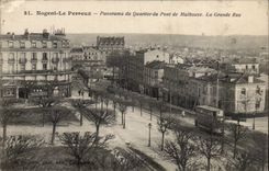 Nogent Perreux CPA Panorama of the district of the bridge of Mulhouse main street