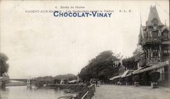 Nogent on the Marne CPA the restaurant before the viaduct