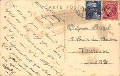 MODERN CARD Auvergne Young Auvergnats at them auvergnate (folklore costume caps)