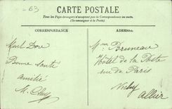 CPA Auvergne the Mount Gilds the street Menadier (ass donkey)