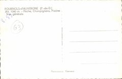 Fournols of Auvergne MODERN CARD Fishing mushrooms swimming pool View