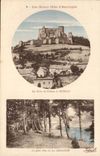 Auvergne CPA Les ruines du chateau de murols Les jolies rives du lac Chambon