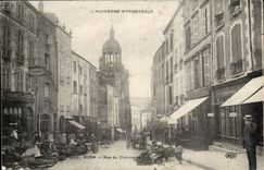 Riom CPA Rue du commerce TOP (marche)