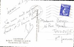 Auvergne CPA Pastures with the foot of Puy de Dome (sheep)