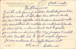 The Mount les Bains Gilds - Puy de Sancy - 1886 m - CPA