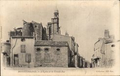Montferrand - the Church and Main street - CPA
