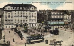 Clermont Ferrand - Place of Jaude and Grand Post office building - CPA
