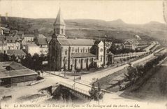 Bourboule - the Dordogne and the Church - CPA