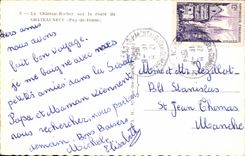 The Castle Rock on the road of Chateauneuf - CPA