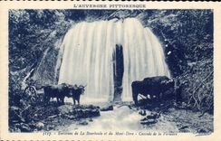Surroundings of Bourboule and the Mount Gild Cascade of Verniere - ox - bulldozer - CPA