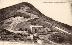 The Mount Gilds CPA the top of Puy SAncy (ass donkey mule)