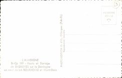 Br - CP 199 Route and Barrage of St Save on the Dordogne in oval of Bourboule and Mont Gilds - CPA