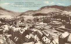 Bourboule - the Winter in Auvergne - under Snow - View and the Mount Gilds - CPA