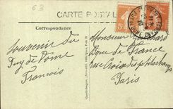 Puy de Dome - seen of the four Orcine Roads - Restoring Coffee - CPA