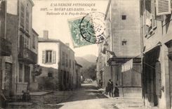 Royat les Bains - nationale Strasse und Puy de Dome - CPA