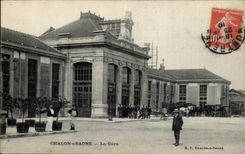 Chalon sur Saone CPA la gare