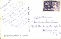 Chalon sur Saone CPA Vue generale